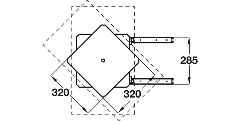 Extending TV Turntable Sgl Ext 70kg