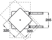 Extending TV Turntable Sgl Ext 70kg