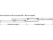 Roller Drawer Runner Base Full 50kg 250mm Wht