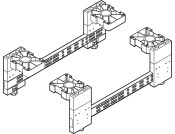 Moulded Plinth Drawer Fitting Set Pl Blk