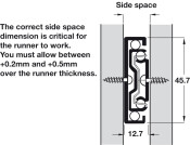 3832-SC BB Drawer Runner Full 45kg 450mm BZP