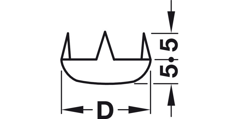 Glide D15mm w 3 Lugs St NP