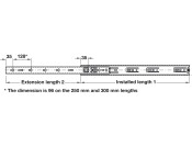 2132 BB Drawer Runner Sgl 35kg 300mm BZP