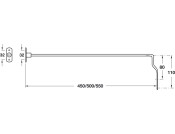 Filing Rails/Stop Rails 550mm Chr Plt St