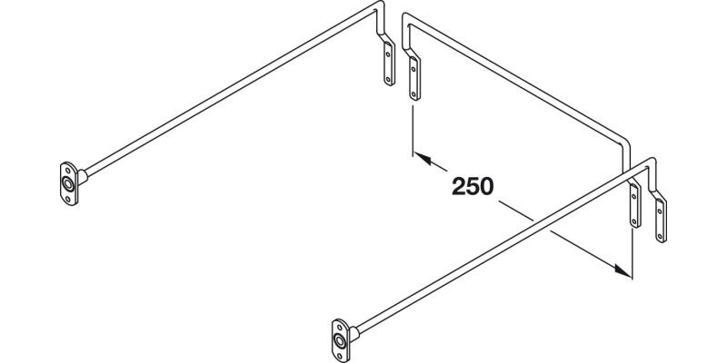Filing Rails/Stop Rails 550mm Chr Plt St