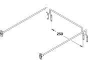 Filing Rails/Stop Rails 550mm Chr Plt St