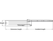 Metal Draw Sides 118/350mm St CrWht