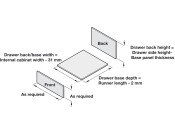 Metal Draw Sides 118/350mm St CrWht