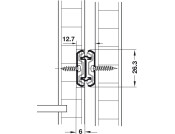 2642 BB Drawer Runner Full 45kg 450mm BZP
