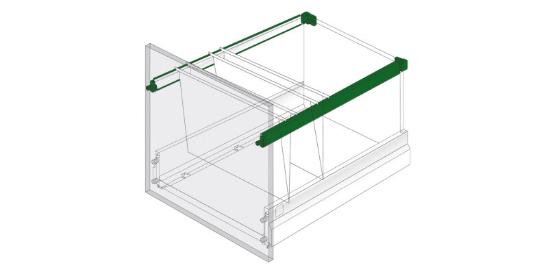 NovaPro Del Adaptor Railing 1100mm Met