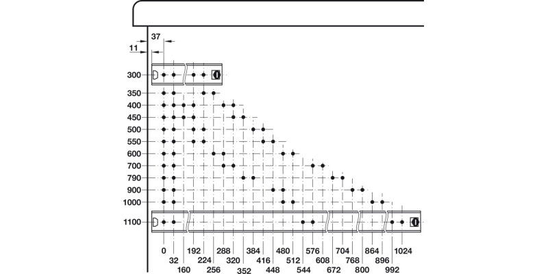 5321 BB Drawer Runner Full 110kg 700mm BZP
