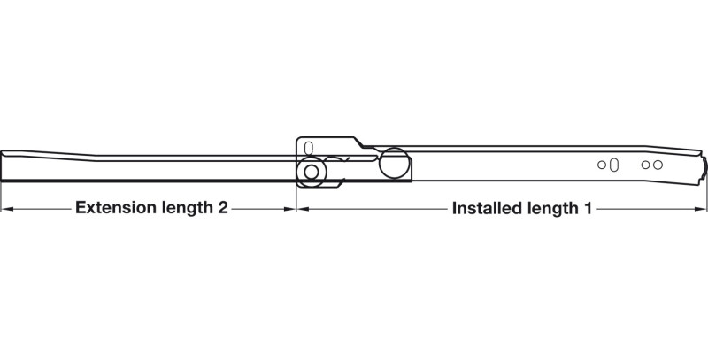 Drawer Runner Roller/Base Sgl 35kg 600mm Wht