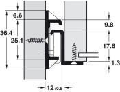 Drawer Runner Roller/Base Sgl 35kg 600mm Wht