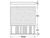 Plate Stack Insert 1000mm 10Pegs Beech