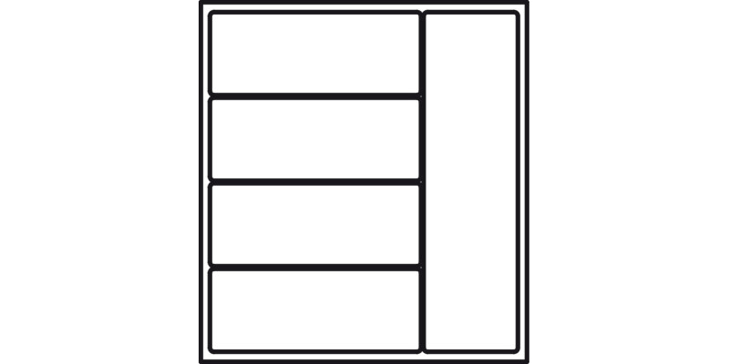 Cutlery Ins 50/60 500mm HG Pl Slv/Gry