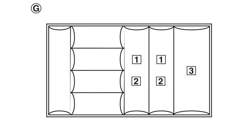 Knife Block 4 Inserts Lacq Beech Ply