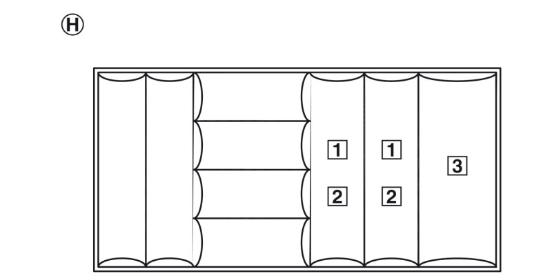 Knife Block 4 Inserts Lacq Beech Ply
