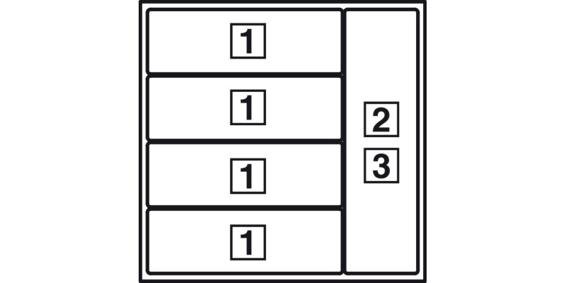 Knife Block 4 Inserts Lacq Beech Ply