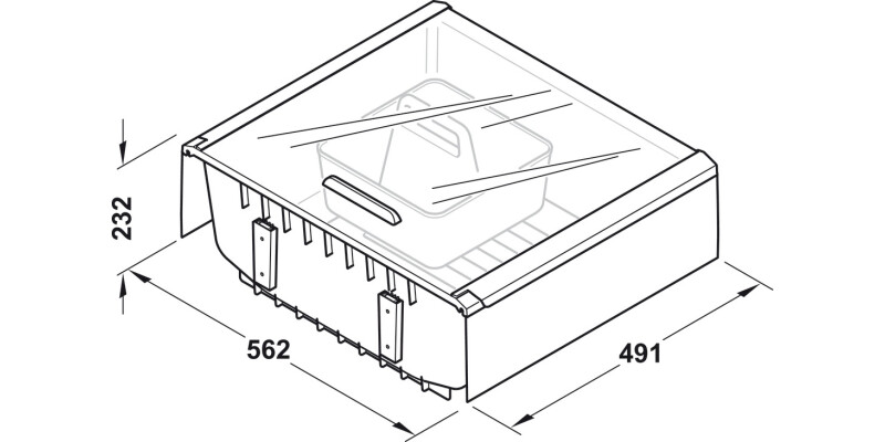 Hailo Pantry-Box 600mm Wide Drawers White