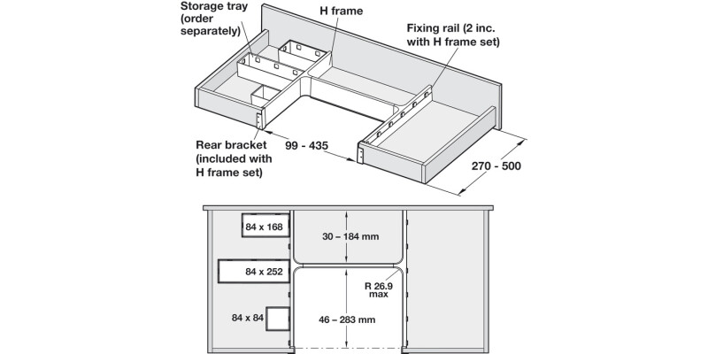 Banio H Frame Set White