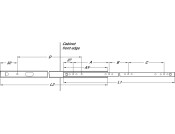 BB Drawer Runner 17mm Groove Sgl 10kg 376-616mm