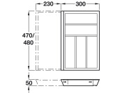 eXTray Oak Cutlery Ins 480/400-600mm
