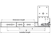 Accuride 1234 Pivot Sld Dr Run Blk 506mm