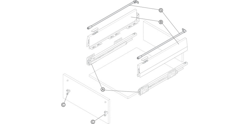 MX Round Rail Set 270mm Ant