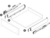NovaPro Del Std Drawer Set 90/400mm Met