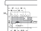 NovaPro Del Std Drawer Set 90/400mm Met