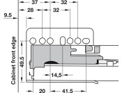 NovaPro Del Std Drawer Set 90/400mm Met