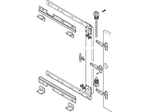 Synchronised Control, for Pivot Sliding Cabinet Doors, Accuride 1316