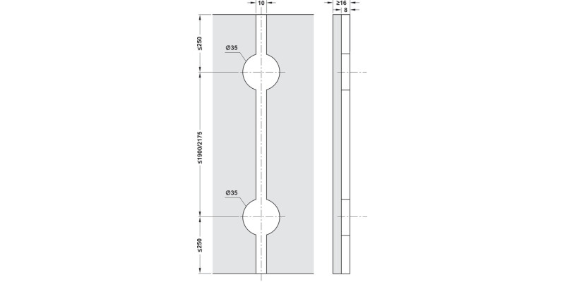 Planofit Strght Sys Com Set 2650mm Wht