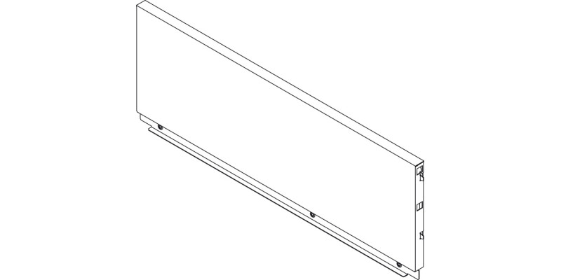 NovaPro Scala St Drawer Back 186/800mm Slv