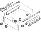 NovaPro Scala InDrw Front 186/1000mm Slv