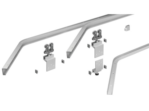 Complete Set, for Flush Sliding Cabinet Doors, Hawa-220 Planfront 40/70