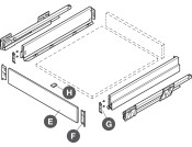 NovaPro Scala InDrw Front 90/400mm Slv
