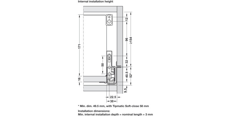 NovaPro Scala Rec Rail 400mm Stn
