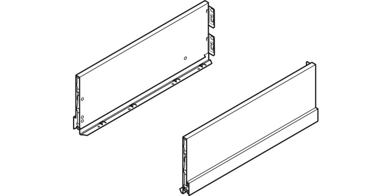 NovaPro Scala Drawer Sides 186/400mm Stn