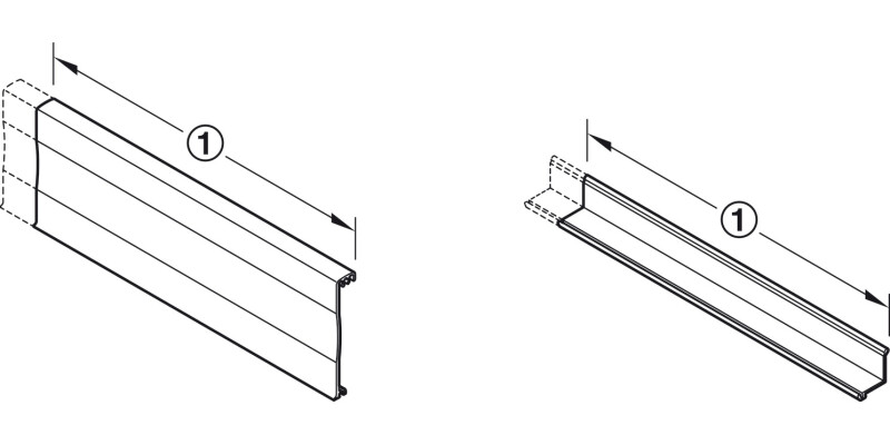 MX Front Panel Set f U/Drawer 74mm Wht