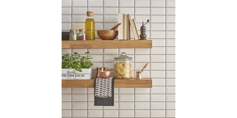 Wood Shelf Rustic Oak 1200x200x40mm