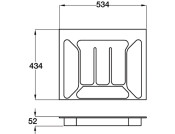 Cutlery Ins 434x534mm Pl Met/Silver