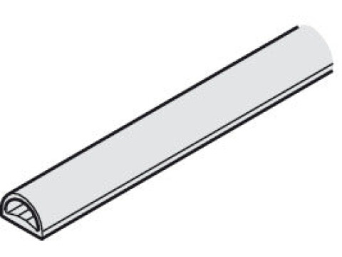 Rubber Profile, for Vertical Glass Edge Protection, for Sliding Glass Interior D
