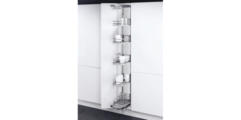 Swing Out Larder Unit, For Cabinet Width 300-400 mm, Premea Grey Baskets, Vauth-