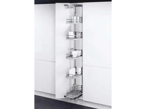 Swing Out Larder Unit, For Cabinet Width 300-400 mm, Premea Grey Baskets, Vauth-