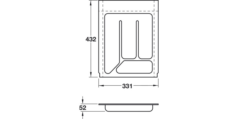 Cutlery Ins 331x432mm Cream White 9001