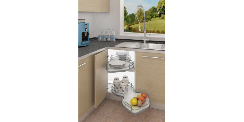 Nuvola Corner PO 450/900mm LH Chr/Wht