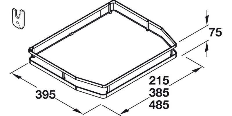 5 Chrome/White Baskets for 400 mm Larder
