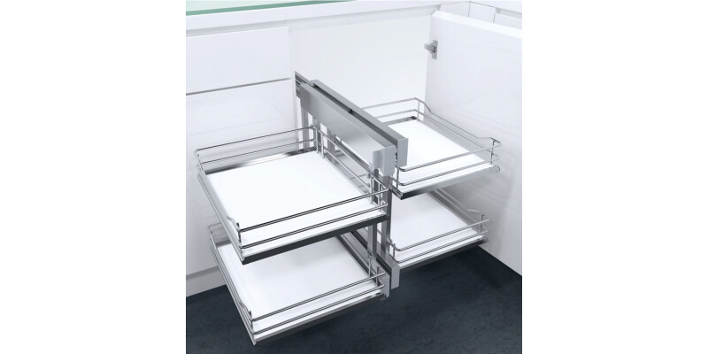Pull Out Corner Unit, Complete Set, Premea Solid Base Baskets, Vauth-Sagel VS CO