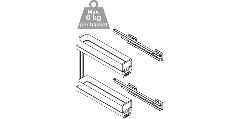 VS SUB Slim 150mm PO 90D 2-Tier Lva Pln